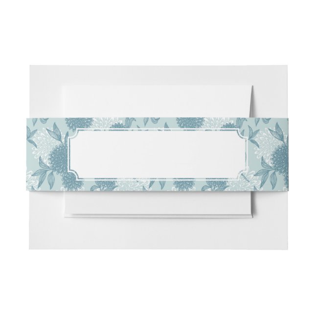 Retro Floral Pattern 2 2 Invitation Belly Band (Front Example)