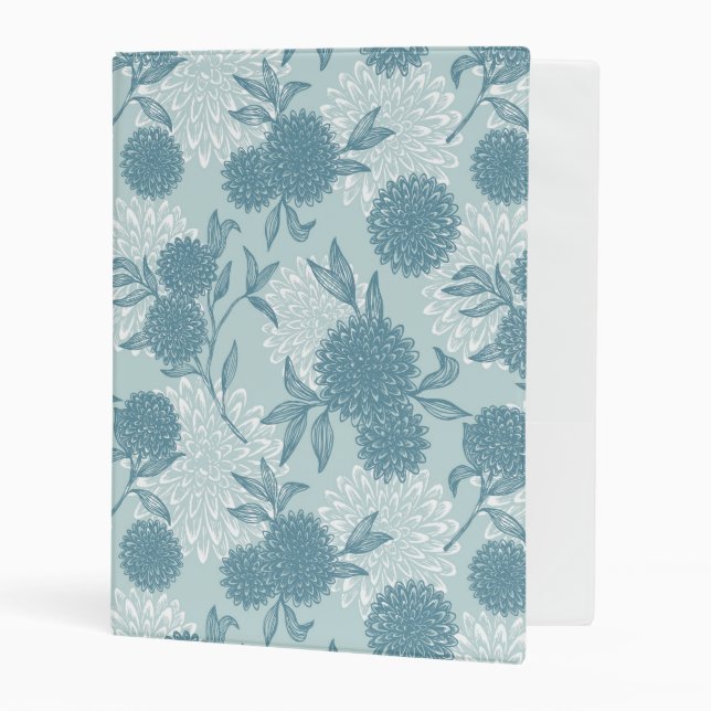 Retro Floral Pattern 2 2 Mini Binder (Front/Inside)