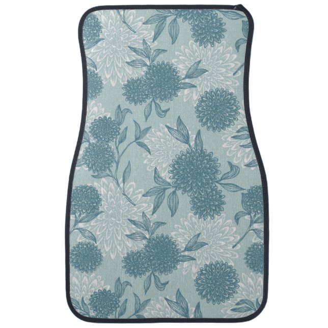 Retro Floral Pattern 2 3 Car Floor Mat (Front)