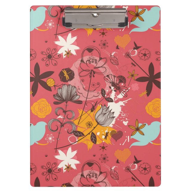 Retro floral pattern 2 clipboard (Front)