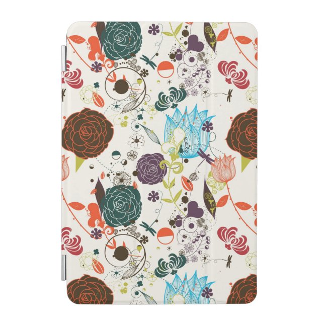 Retro Floral Pattern 2 iPad Mini Cover (Front)