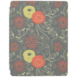 Retro floral pattern 2 iPad smart cover