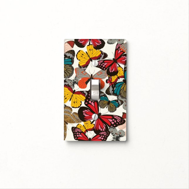 Retro floral pattern 2 light switch cover (In Situ)