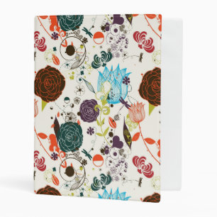 Retro Floral Pattern 2 Mini Binder
