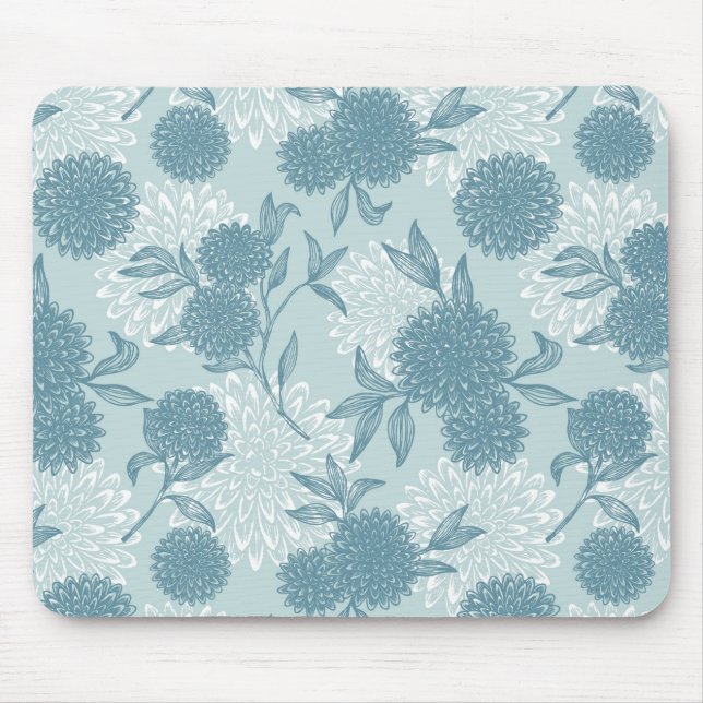 Retro Floral Pattern 2 Mouse Pad (Front)