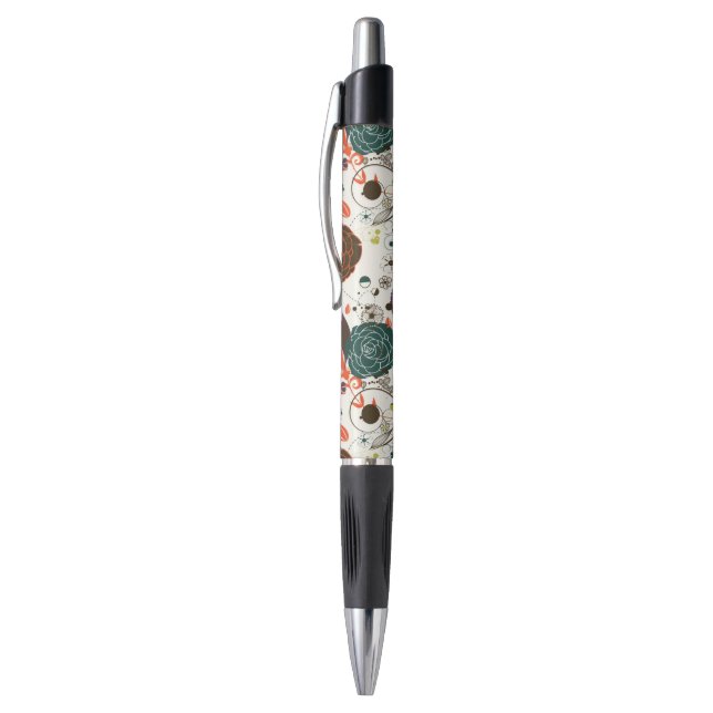 Retro Floral Pattern 2 Pen (Top (Vertical))