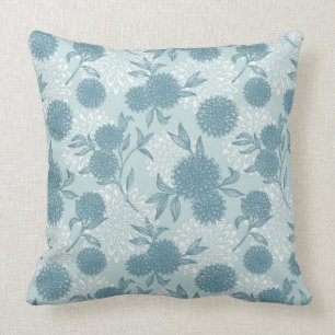 Retro Floral Pattern 2 Throw Pillow