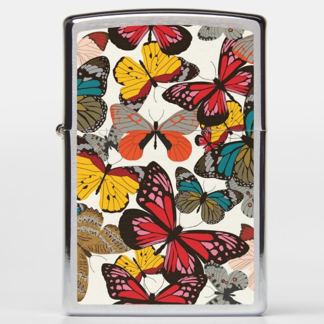 Retro floral pattern 2 zippo lighter (Front)