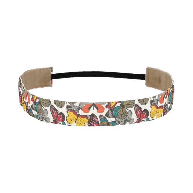Retro floral pattern 3 athletic headband (Front)