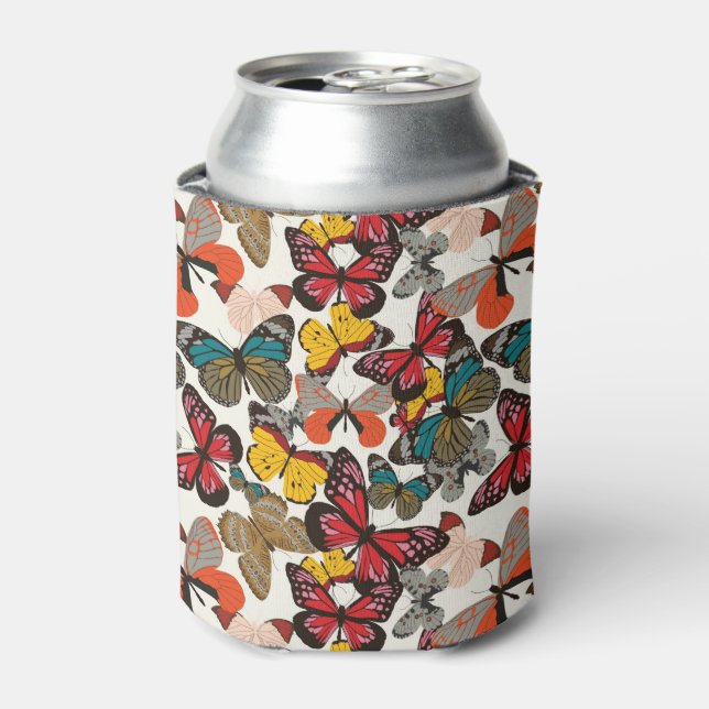 Retro floral pattern 3 can cooler (Can Front)