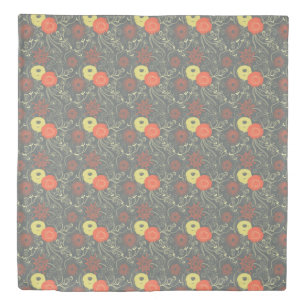 Retro floral pattern 3 duvet cover