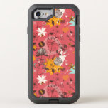 Retro floral pattern 4 OtterBox defender iPhone SE/8/7 case