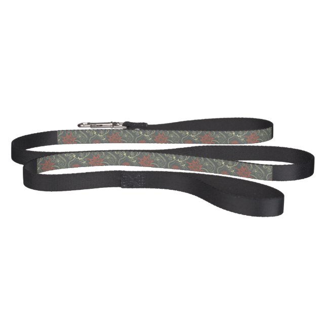 Retro floral pattern 4 pet leash (Full)