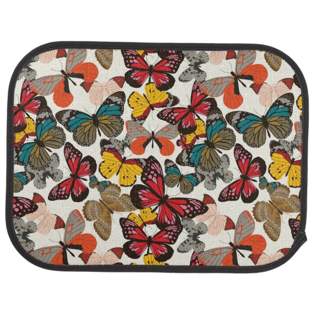 Retro floral pattern 5 car floor mat (Rear)