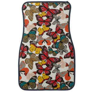 Retro floral pattern 5 car mat