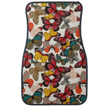 Retro Floral Pattern 5 Car Mat by boutiquey at Zazzle
