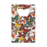 Retro floral pattern 5 credit card bottle opener