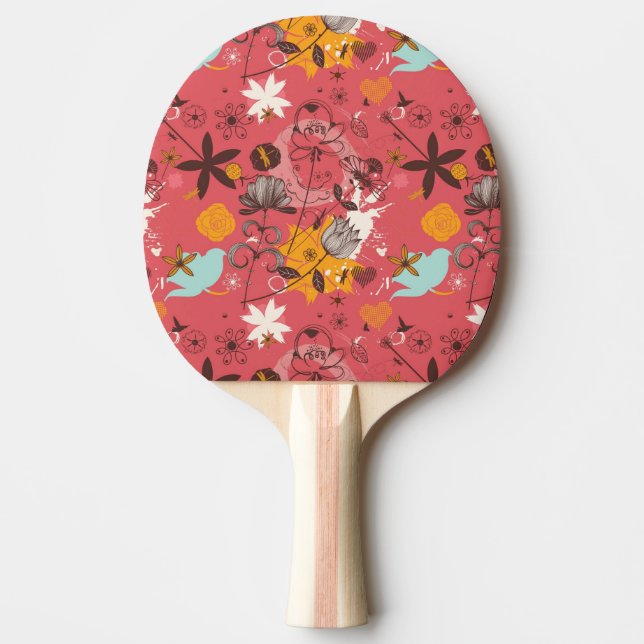 Retro floral pattern 5 Ping-Pong paddle (Front)