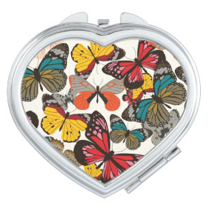 Retro floral pattern 5 vanity mirror