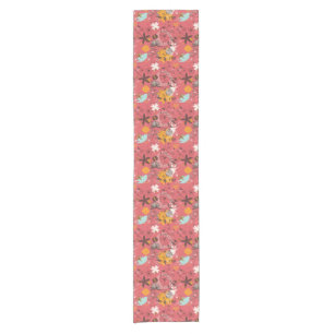 Retro floral pattern 6 short table runner