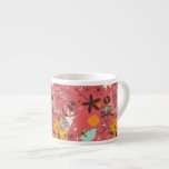 Retro floral pattern 7 espresso cup