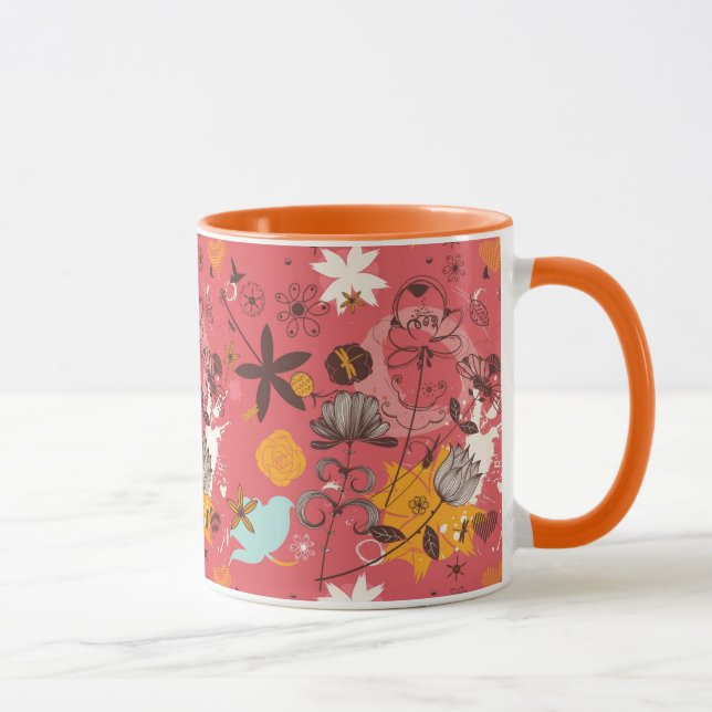 Retro floral pattern 7 mug (Right)