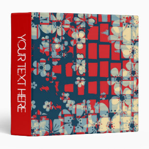 Retro floral pattern and modern design binder