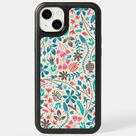 Retro Floral Pattern Apple Iphone 14 Plus Case