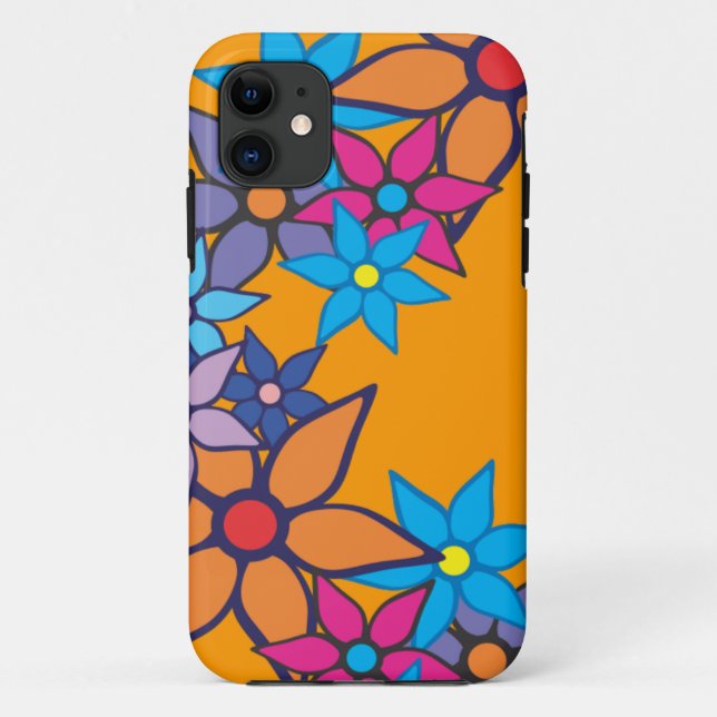 Retro Floral Pattern Case-Mate iPhone Case (Back)