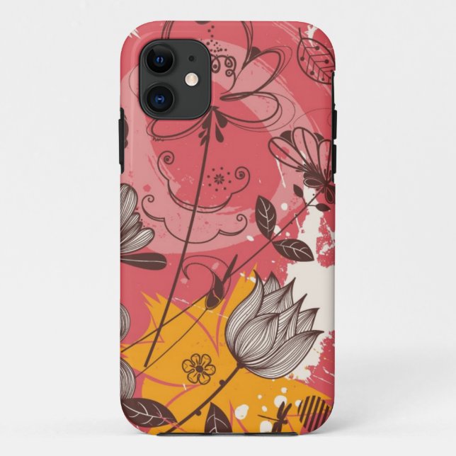 Retro floral pattern Case-Mate iPhone case (Back)