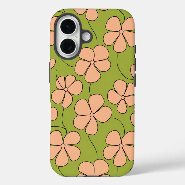 Retro Floral Pattern Case-Mate iPhone Case (Back)