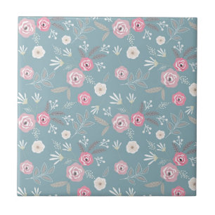 Retro floral pattern. ceramic tile