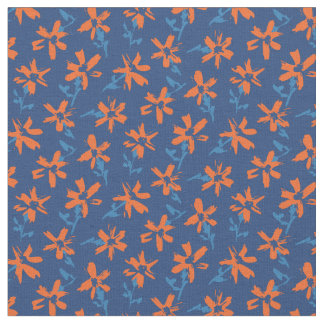Retro floral pattern in boho style. Abstract Daisy Fabric
