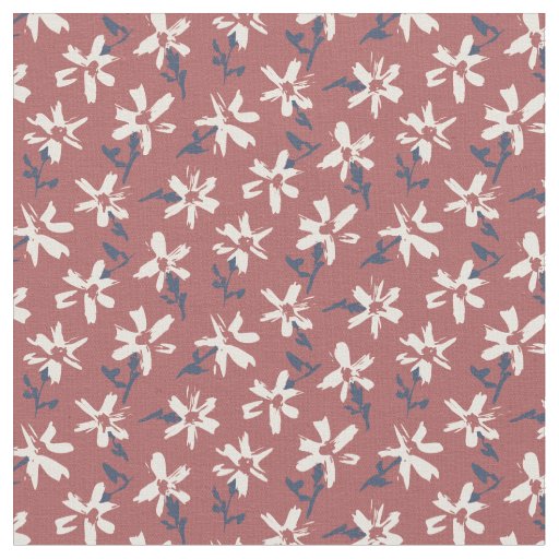 Retro floral pattern in boho style. Abstract Daisy Fabric