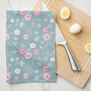 Retro floral pattern. kitchen towel