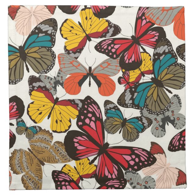 Retro floral pattern napkin (Front)