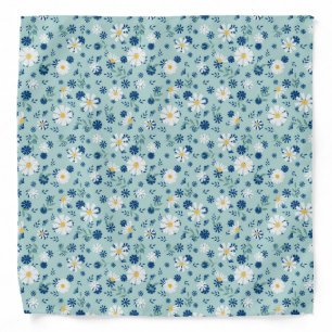 Retro floral pattern with daisies. bandana