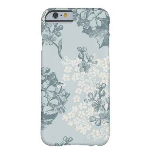 Retro floral pattern with viburnum flowers barely there iPhone 6 case