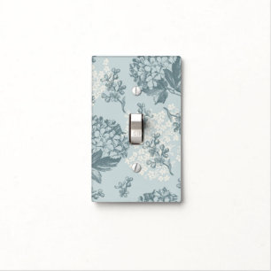 Retro floral pattern with viburnum flowers light switch cover