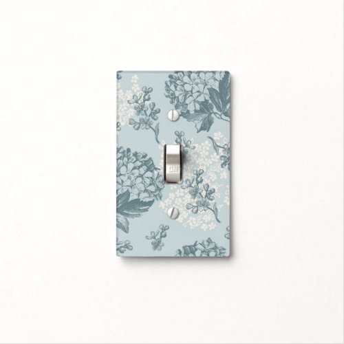 Retro floral pattern with viburnum flowers light switch cover