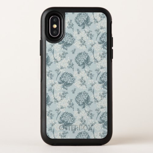 Retro floral pattern with viburnum flowers OtterBox symmetry iPhone x case