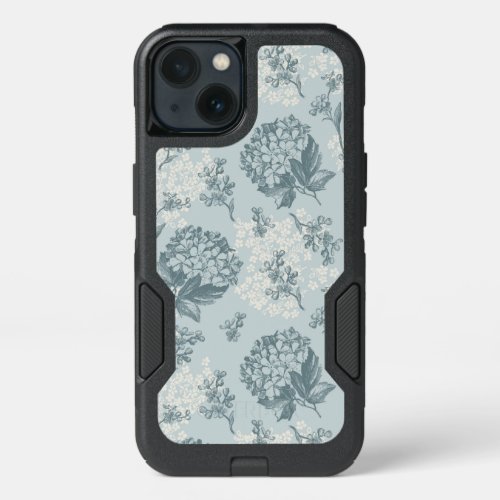 Retro floral pattern with viburnum flowers iPhone 13 case