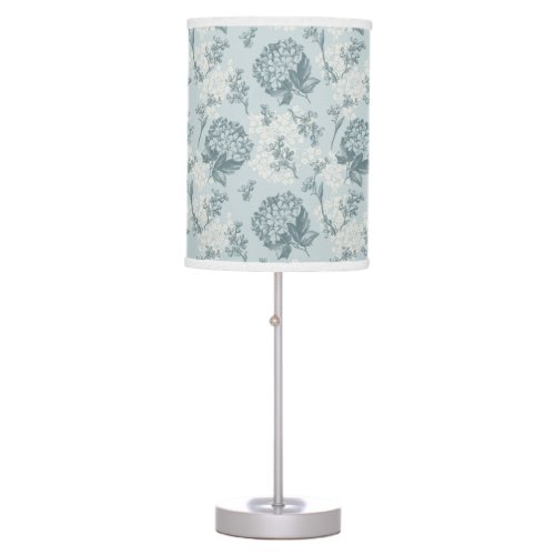 Retro floral pattern with viburnum flowers table lamp