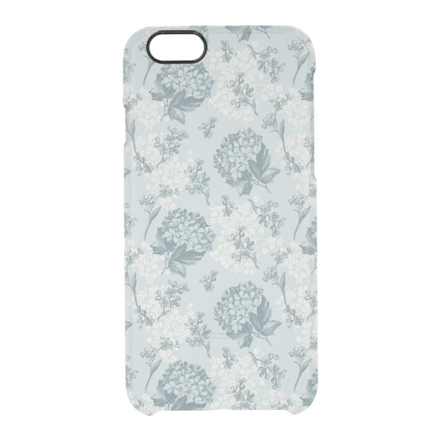 Retro floral pattern with viburnum flowers uncommon iPhone case (Back)