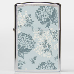 Retro floral pattern with viburnum flowers zippo lighter