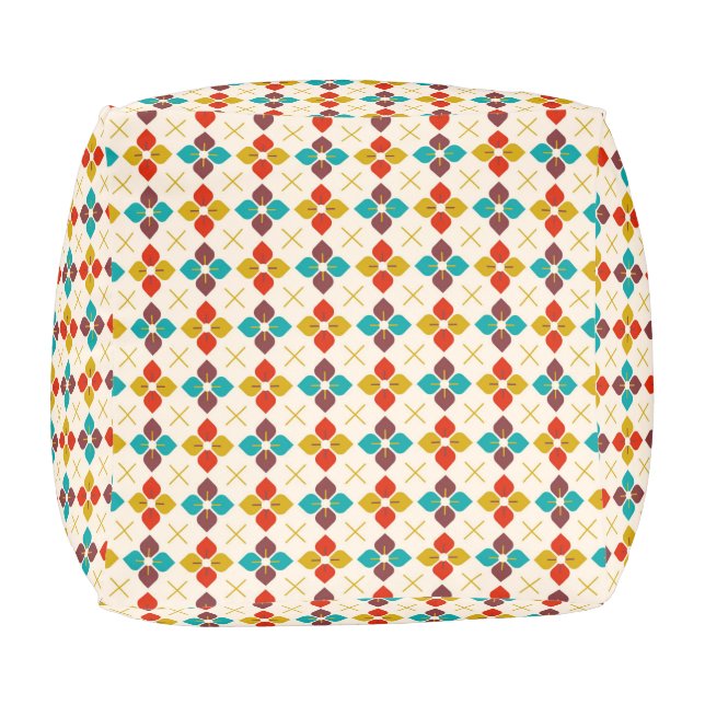 Retro Floral  Pouf (Bottom)