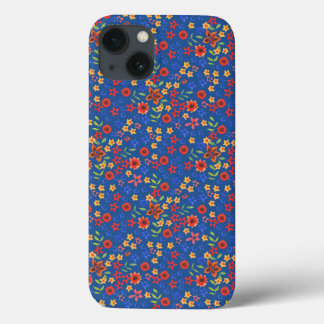 Retro Floral Print on Blue Case-Mate iPad Case