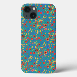 Retro Floral Print on Teal Case-Mate iPad Case