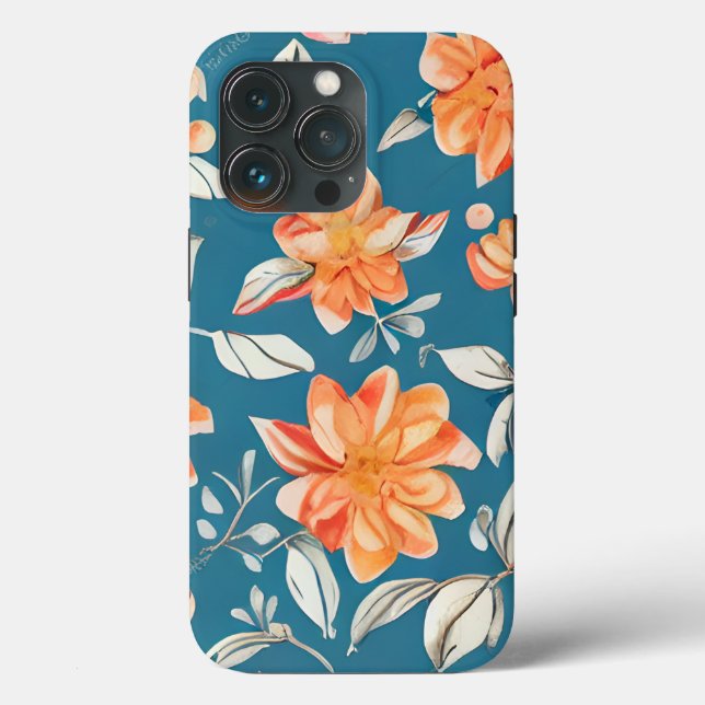 Retro Floral Seamless Pattern Case-Mate iPhone Case (Back)