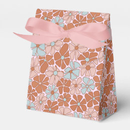Retro Floral Seamless Pattern Favor Boxes